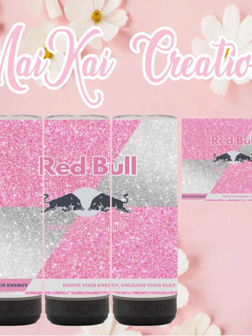Pink & Silver Glitter custom speaker tumbler